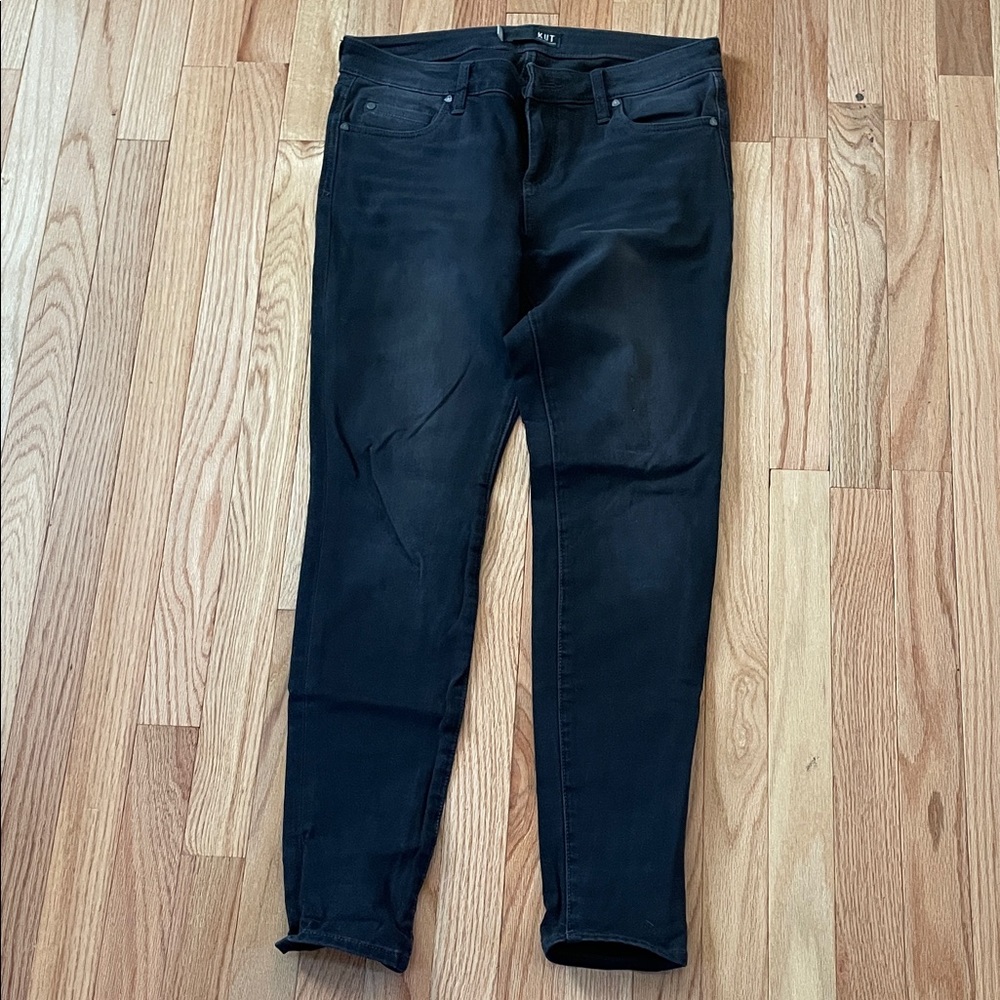 Kut from the Kloth Jeans Womens 8 Black Mia Toothpick Skinny Casual Minimalist